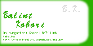 balint kobori business card